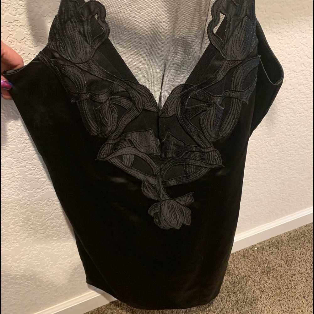 Free people black satin mini